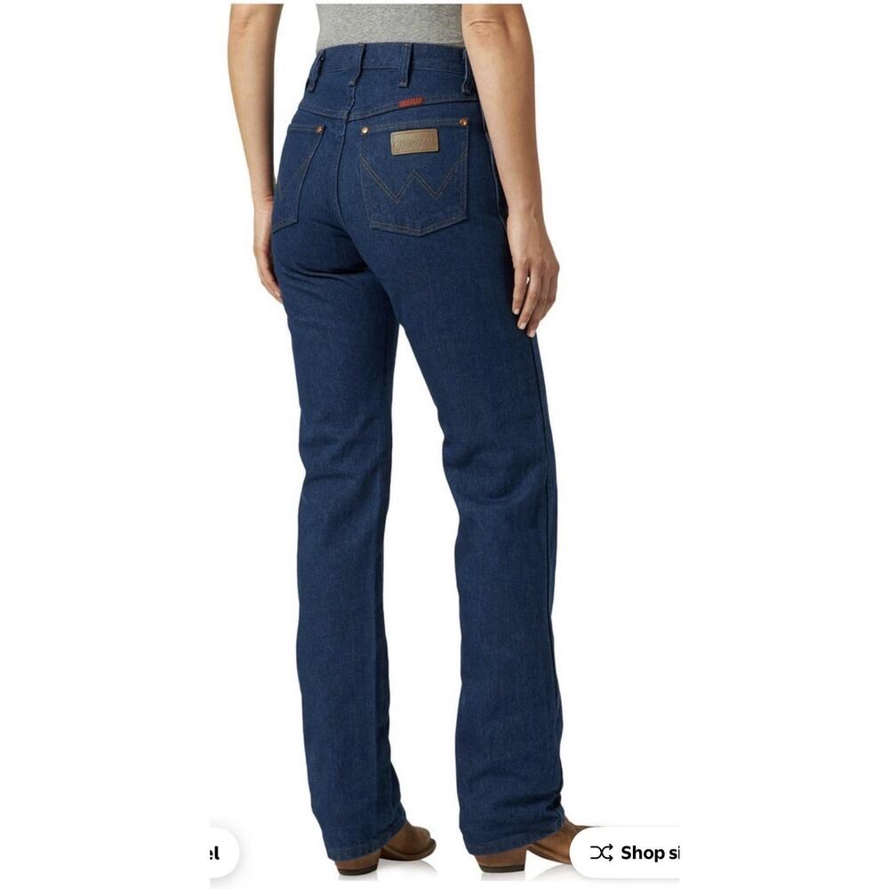 Wrangler A102 3040 womens Cowboy Cut Slim Fit Natural Rise Waist Jeans 7 X 36 - Picture 5 of 14
